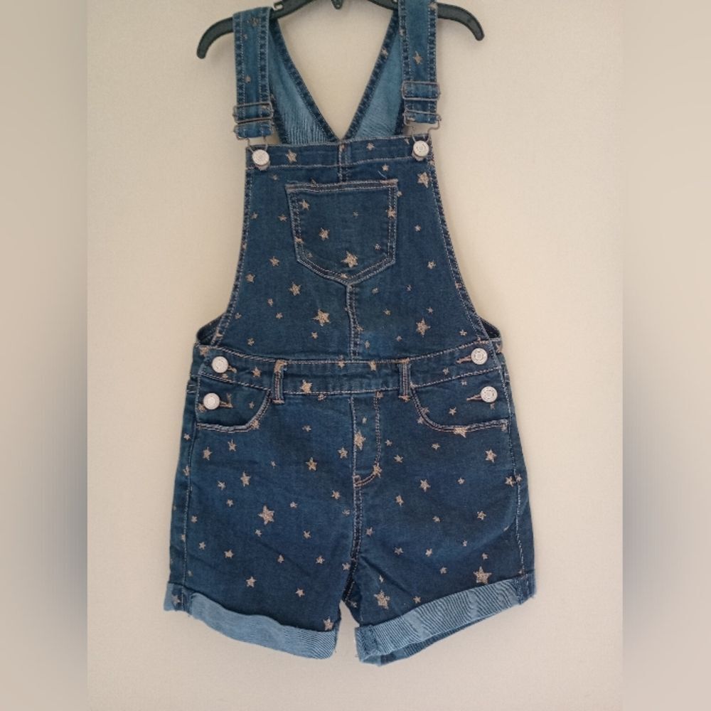 SO Denim Shorts Overalls Rolled Hem Size 10